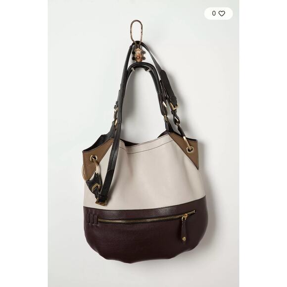 Anthropologie Oryany Equinox Color Leather Hobo Crossbody - Picture 1 of 16